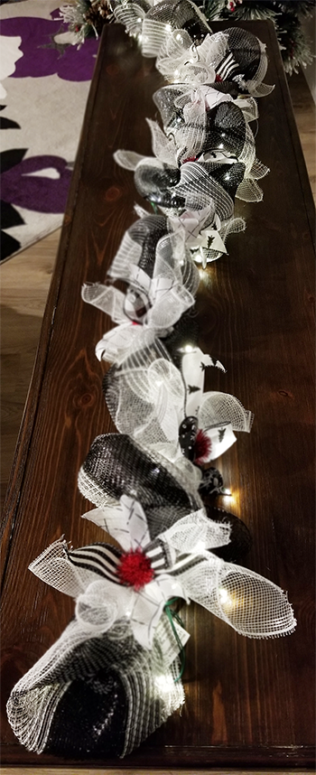 Black and White Garland - Lighted $25