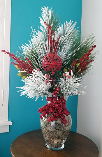 Wintery flower Arrangement $45